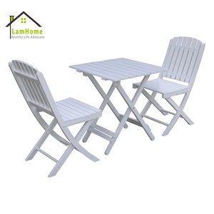 Ensemble de mobilier d'extérieur commercial à <span class=keywords><strong>prix</strong></span> de gros, table et chaises pliantes en bois de sapin pour usage intensif, jardin, restaurant, hôtel, salon - Product Image 1