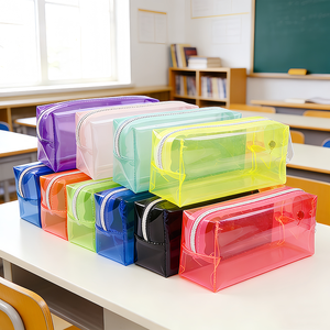 Astuccio Kawaii <span class=keywords><strong>per</strong></span> Cancelleria Scolastica, Grande Capacità, Trasparente, Personalizzabile in PVC, <span class=keywords><strong>per</strong></span> Ragazzi e Ragazze - Product Image 1