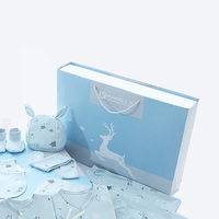 Boîte cadeau en papier pliable personnalisée avec poignée, boîte d'emballage pour vêtements de bébé, pour cadeaux de naissance, souvenirs de baptême