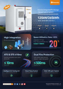 Dawnice Solar Industrial Battery <b>Energy</b> <b>Storage</b> Battery Pack 100kW 125kW 200kWh 265kWh Battery Cabinet <b>Energy</b> <b>Storage</b> <b>System</b> - Product Image 3