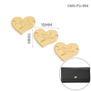 Tùy Chỉnh Vàng May Trái Tim Kim Loại Tên Tag Với Lỗ Cho Bộ Bikini Đồ Bơi Abaya Hijab Quần Áo Mũ Túi Ví Giày Áo Sơ Mi - Product Image 2