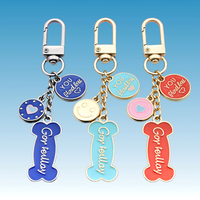 Porte-clés en métal personnalisés avec logo, nom et texte émaillé – Cadeaux promotionnels d'entreprise en gros