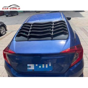 Couverture de persiennes de fenêtre arrière de voiture pour modèles 2016-2021, noire, compatible avec les pièces extérieures - Product Image 6