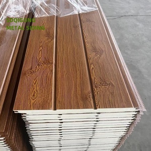 Metal Carved PU <strong>Sandwich</strong> <strong>Panel</strong> Siding <strong>Panels</strong> Exterior Wall Insulated and Decorative <strong>Polyurethane</strong> Foam <strong>Panels</strong> With Insulation - Product Image 1