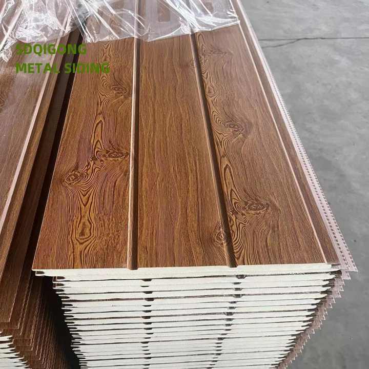 Metal Carved PU Sandwich Panel Siding - Insulated & Decorative