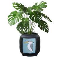 Dekorasi Ruang Tamu Bergaya Modern Pot Bunga Hitam Dekoratif Penanam Tanaman Rumah Dalam Ruangan Penyangga Meja Kantor Tanaman Hias Meja