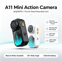 Caméra d'action 4K WiFi étanche 30m avec capteur CMOS et stockage MicroSD pour vlogging sur casque et enregistrement vidéo grand angle 130°