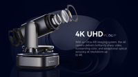 Cámara PTZ 4K Premium para Videoconferencias, Sistema de Imagen Ultra-HD con Control Remoto para Transmisión en Vivo