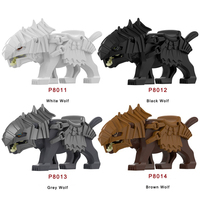 Animaux à assembler en briques, requins, monstres à tête de taureau, crocodiles, blocs de construction, figurines d'action, jouets, cadeaux pour enfants