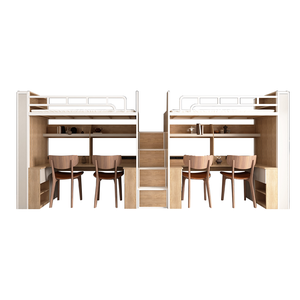 2025 nouveau Design Twin XL cadre de lit superposé en acier pleine grandeur avec bureau d'étude et armoire de rangement pour la maison chambre école jeunesse hôtel - Product Image 1