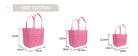 Sac de plage en EVA personnalisé avec logo imprimé, grande capacité, haute qualité, souple, durable, imperméable, couleur unie, sac de shopping en EVA