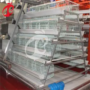 Hot sale welded wire mesh layer battery farm for sri lanka gamefowl chicken cage with great price