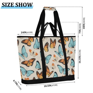 Wholesale Price Large Size Portable Picnic Lunch Tote Bags Customized Cooler Lunch Bags Cooler Bags for Food - Product Image 3