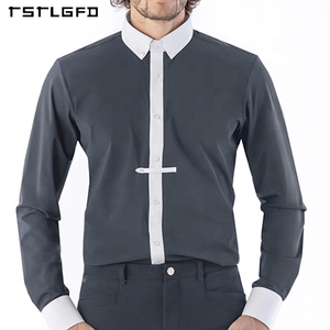 T-shirt d'été décontracté à manches courtes pour homme, personnalisable avec logo, en bambou durable, respirant, séchage rapide, demi-zip, idéal pour l'équitation et les activités de plein air - Product Image 5