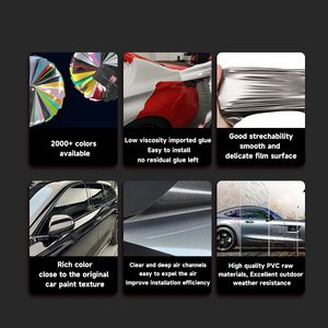 Film de protection de voiture en vinyle PET brillant <span class=keywords><strong>noir</strong></span> piano, rouleau de film de changement de couleur pour enveloppement complet de véhicule, vinyle de protection <span class=keywords><strong>noir</strong></span> en gros - Product Image 3