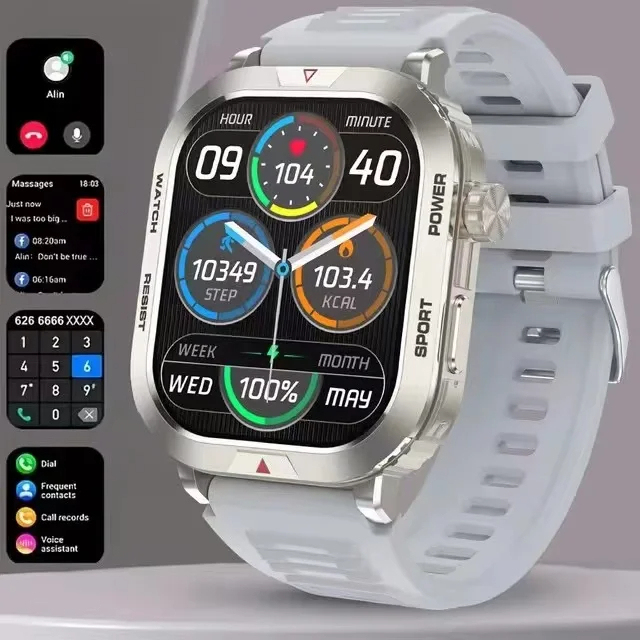 New Outdoor Sport Smartwatch ZW66 2.01 Square Screen 300mAh Battery Health Heart Rate Monitoring Waterproof  Compatible 2026