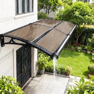 Tettoia in Policarbonato con Telaio in Alluminio <span class=keywords><strong>per</strong></span> Villa, Balcone, Terrazza, Giardino, <span class=keywords><strong>Porta</strong></span>, Pensilina <span class=keywords><strong>Esterna</strong></span> Impermeabile - Product Image 1