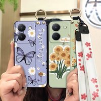 Coque de téléphone portable 2026 Jmax Flowers Painting avec bracelet et sangle en TPU souple pour Y 11 15 16 17 20 21 22 27 35 36 37 50 4G 5G