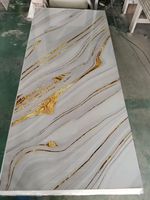 Feuille de marbre UV 3*1220*2440 mm, panneau mural en PVC brillant, plaques, planchas, feuille de plastique PVC, décoration murale
