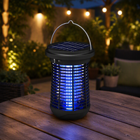 Tueur de moustiques solaire 2 en 1 et lanterne LED, piège à insectes imperméable pour l'extérieur, pour la cour, le camping, la tente