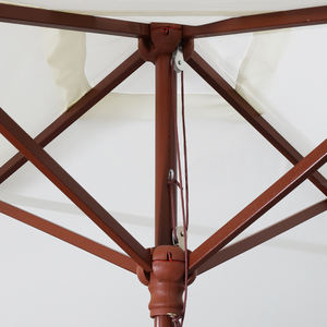 <span class=keywords><strong>Parasol</strong></span> de marché robuste en bois avec corde à poulie, pliable, portable, imperméable, pour extérieur, jardin, patio, cour, 1,25 m - Product Image 2