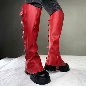 OEM Custom Leather <b>Half</b> <b>Chaps</b> Soft Cowhide Equestrian Horse Riding Gaiters Heavy Duty Riding Boot <b>Chaps</b> LHC-0057 - Product Image 1