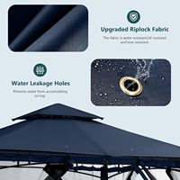 Pergola de jardin Aiatelgid PRO avec toit métallique, pavillon de jardin, pergola de jardin