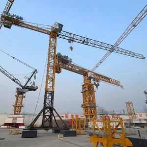 Grue à tour auto-érectile DAHAN 10 tonnes à plateau plat QTZ125(6015) avec moteur PLC, hauteur maximale 200 m, couple de levage nominal 125 t.m - Product Image 2