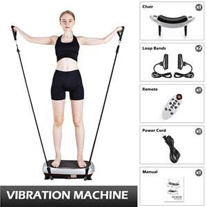 Plate-forme <span class=keywords><strong>vibrante</strong></span> pour perdre du poids Eilison Fashional Patent Design Crazy Fit Massage Vibration Plate avec siège - Product Image 5