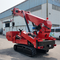 Mini-grue araignée portable de 5 tonnes, type chenille, grue araignée hydraulique pour opérations en entrepôt et dans les espaces étroits
