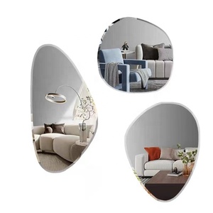 Gương Vát Cạnh Kính Gắn Tường Hình Bầu Dục Trang Trí Phòng Khách Phòng Ngủ Gia Đình Không Đều Lớn - Product Image 3
