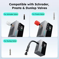Pompe à air pour moto ASMAX, 7500 mAh, gonfleur électrique pour pneus, 160 PSI, pompe de gonflage portable pour voiture, vélo, ballons, compresseur d'air