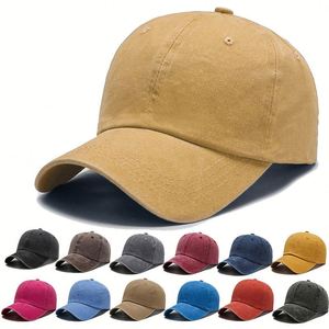 Casquette de baseball en coton lavé avec broderie personnalisée, casquette ajustable en coton, casquette unie pour homme et femme, cadeau promotionnel - Product Image 6
