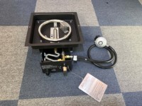 Patio Jardin 300mm Carré Revêtement en poudre noir Brûleur à gaz extérieur Système de chauffage au propane