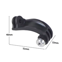Casque en plastique sac à dos Clip Action caméra support vertical adaptateur J crochet boucle montage pour GoPro Hero 12 11 10 9 8 7 6 5 4 3