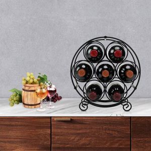 7 Bottles Freestanding Countertop Metal Small Table Top Wine <b>Rack</b> <b>Drink</b> Organizer Bottle Holder Kitchen Organizers and Storage - Product Image 6