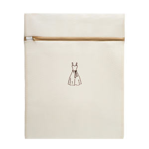 4 पीसी भारी शुल्क कढ़ाई जाल बैग जिपर कपड़े धोने की लंदरी धोने वाली ब्रा सुरक्षा थोक नाजुक वॉशिंग बैग - Product Image 2