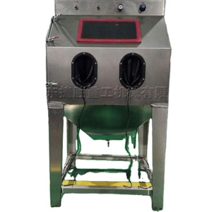 Dry wet stainless steel sandblasting machine rust paint removal Manual sandblasting cabinet