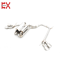 Tuyau d'échappement à valve en acier inoxydable 304 poli miroir, épaisseur 1,5 mm, conçu sur mesure, 2 entrées, pour Lexus LX570 5.7 2016-2019, garantie 3 ans