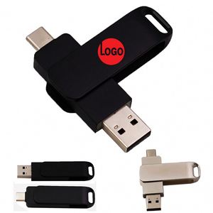 แฟลชไดรฟ์ USB แบบ 2-in-1 สำหรับโทรศัพท์ คอมพิวเตอร์ และแล็ปท็อป สำหรับใช้เป็นของแจก - Product Image 1