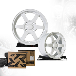 Rueda de Aleación de Aluminio Blanca 3R para Automóvil de Pasajeros 15x6.5 4H100 ET40 TE37 Saga S-Plus Ligera Exportación Malasia 03235-V3 - Product Image 6