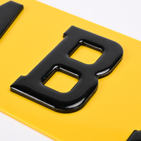 Fabbricazione di fabbrica adesivo 4D lettere numero acrilico UK targa targa auto 4D lettere numeri