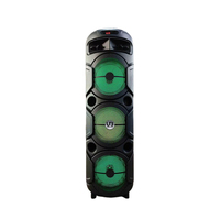 Enceinte portable 8 pouces sans fil Bluetooth 5.0 professionnelle rechargeable pour DJ et karaoké, extérieure, RGB 20W, avec trolley et haut-parleurs intégrés pour fêtes