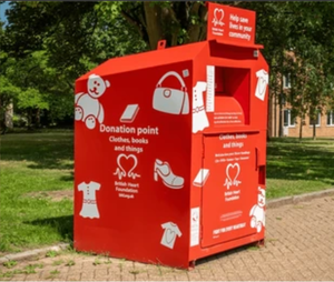 Wholesale Rectangular Galvanized Steel Standing <strong>Donation</strong> Drop Boxes Secure Storage <strong>Bucket</strong> for Street Outdoor Use - Product Image 6