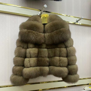 Cappotto in <span class=keywords><strong>Vera</strong></span> <span class=keywords><strong>Pelliccia</strong></span> di <span class=keywords><strong>Volpe</strong></span> per Donna, Giacca Corta di Lusso in <span class=keywords><strong>Pelliccia</strong></span> Naturale di <span class=keywords><strong>Volpe</strong></span>, Spessa e Calda per l'Inverno - Product Image 3