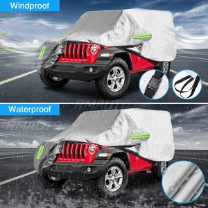 Housse de protection complète pour JEEP Wrangler 2 portes, 190T, imperméable, anti-UV, anti-poussière, protection contre les intempéries, pour l'extérieur - Product Image 2