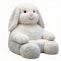 Canapé-lit en forme de lapin ou d'ours, design personnalisé, luxe moderne, pour hôtel, avec rembourrage en éponge et tissu