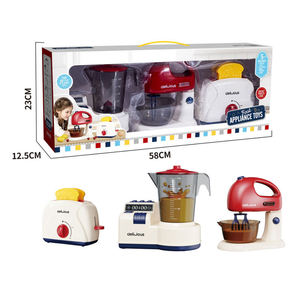 Ensemble de jouets de simulation pour enfants d'âge préscolaire, appareils électroménagers de cuisine acousto-optiques en plastique, grille-pain, presse-agrumes, batteur à œufs - Product Image 4