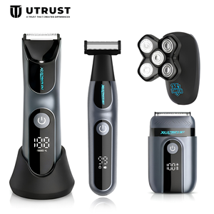 Rasoio Elettrico 4-in-1 da <span class=keywords><strong>Uomo</strong></span> con LED, Ricaricabile, <span class=keywords><strong>per</strong></span> Tutto il Corpo e Rifinitore, Lame in Acciaio Inossidabile, Uso Alberghiero, Asciutto/Bagnato - Product Image 1