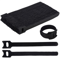 Nettbe 60 attaches-câbles réutilisables en PVC de 6 pouces, sangles réglables à boucle auto-agrippante pour l'organisation et la gestion des câbles